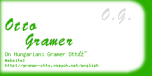 otto gramer business card